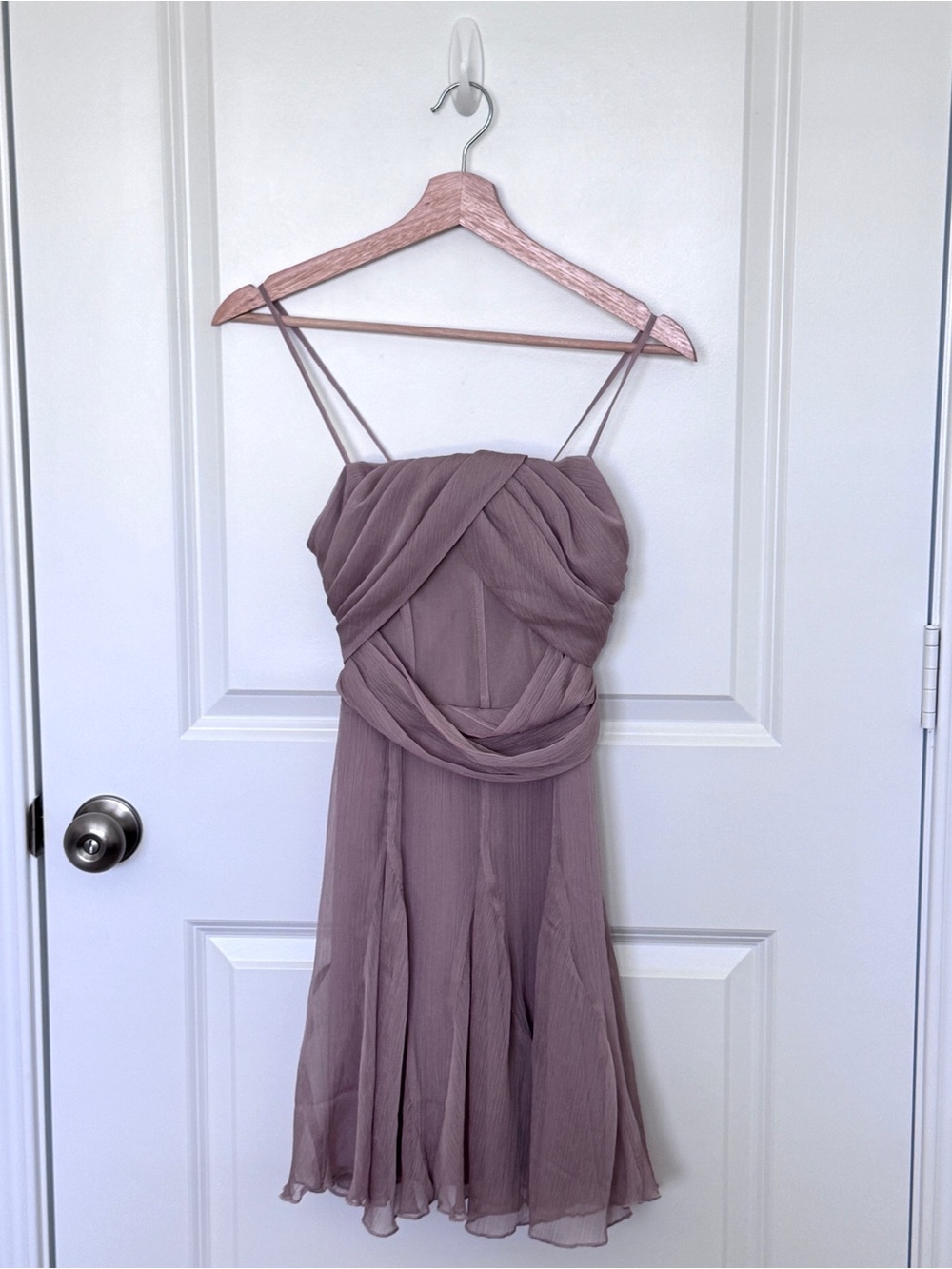 ASOS Mauve Dusty Rose Spaghetti Strap Mini Dress